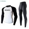 Mens UV Protection Rash Guard Set Long Sleeve Top Pants Surfing Diving Snorkeling Water Sports