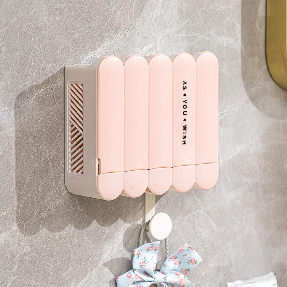 Waterproof Bathroom Soap Holder Flip Lid Soap Storage Rack Wall Mounted Soap Box  Bathroom