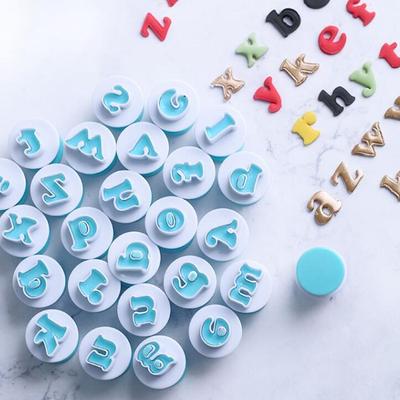 Baking Pastry Mold Letter Fondant Cookie Cutter 26pcs Upper Lowercase Alphabet and 10pcs Number Cake Decoration Tools GYH