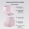 Tingmei Women's High Waist Mulberry Silk Crotch Antibacterial Seamless Briefs