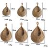 Kitchen Hemp Rope Fruit Basket Hand Woven Cotton Rope Hemp Rope Hook Woven Fruit Net Pocket Storage Net Pocket Storage Mesh Bag