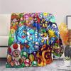 Super Mario Print Flannel Blanket, Ultra Soft High Quality All Seasons Warm Throw, Home Decor Cozy Blanket, Perfect Christmas Gift