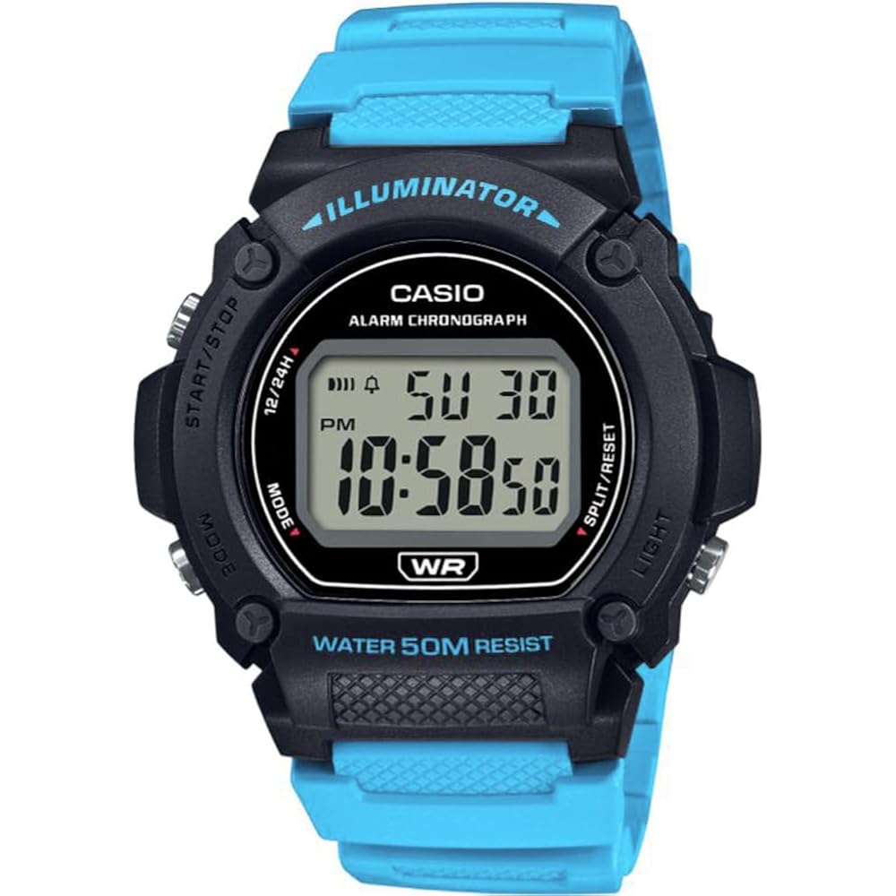 [Casio] CASIO Standard Digital Watch W-219H-2A2V Men s Cheap Casio Chipukashi Aqua Blue Overseas ...