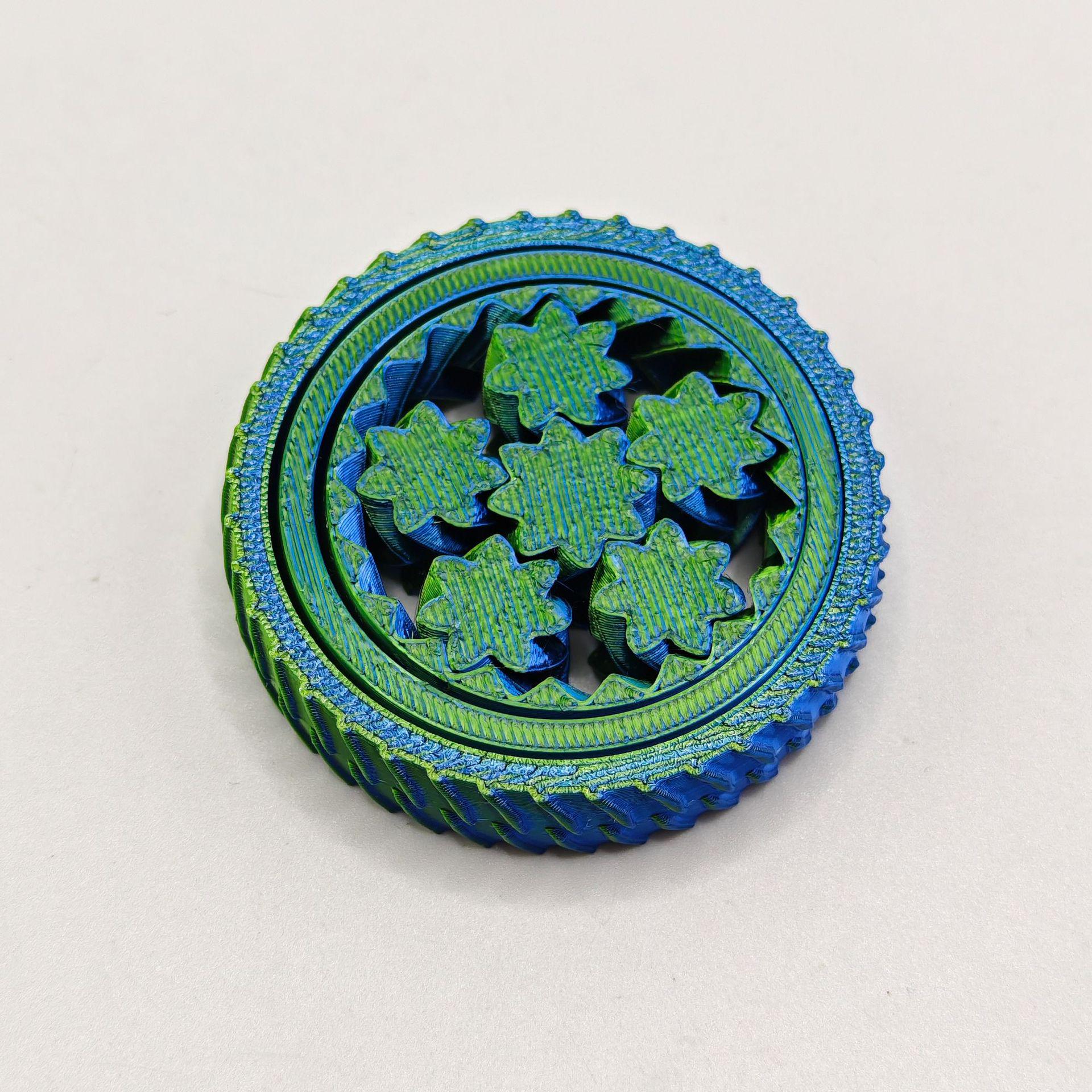

3D Printed Universal Three-Ring Gear Toy Model 5.5cm x 5.5cm x 1.2cm