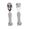 Baby Fork Cute Cartoon Shaped Spoon PP Handle Stainless Steel Tableware for Children Feeding Training