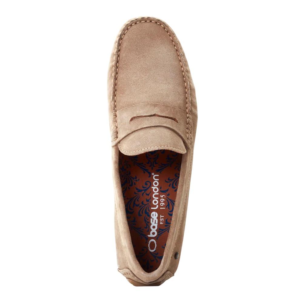 BASE LONDON Mens Collins Driver Suede Loafers