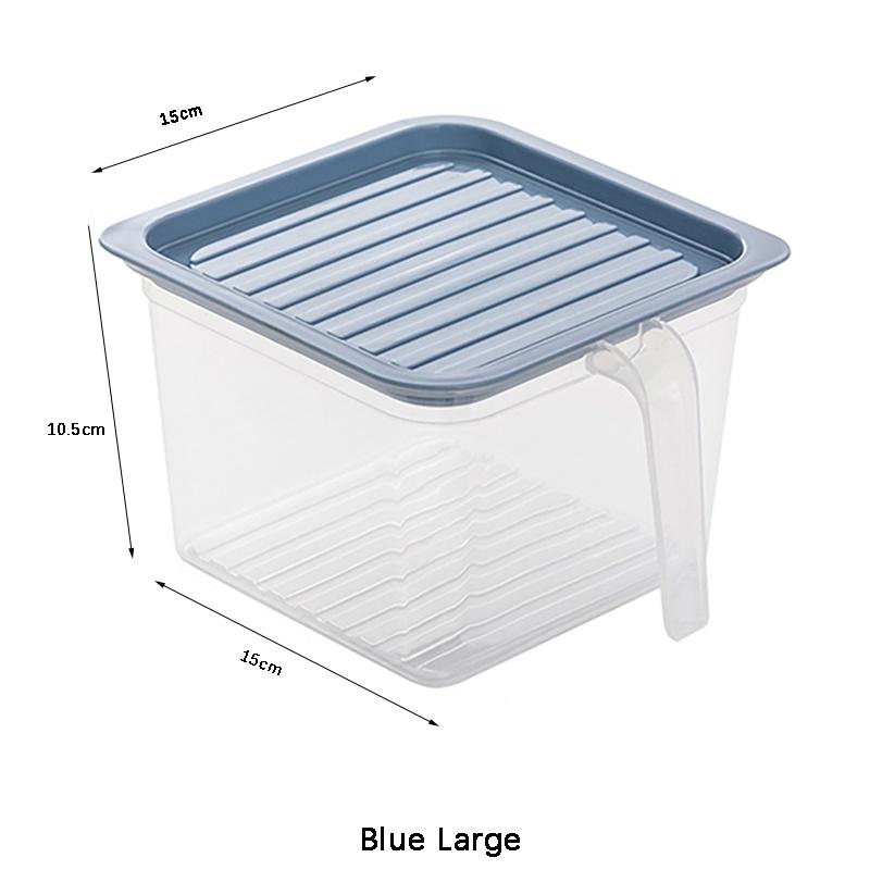1ks Organizér do lednice, úložný box na potraviny s rukojetí, plastový organizér do mrazáku, zásuvka, plastová úložná krabička na vejce