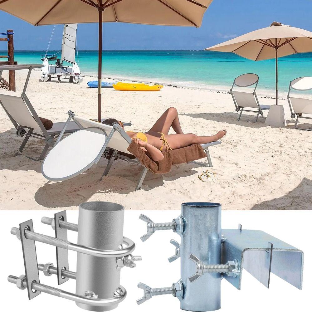 Adjustable Patio Umbrella Holder Anti-rust Deck Umbrella Mount Multipurpose Umbrella Stands Chair