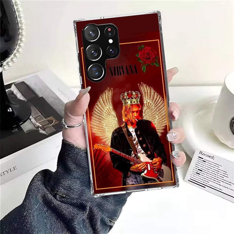 Retro Singer Kurt Cobain Soft Phone Case For Samsung Galaxy S22 S23 S24 S25 Edge S26 Ultra S20 FE S21 Plus + Fundas Coque Galaxy