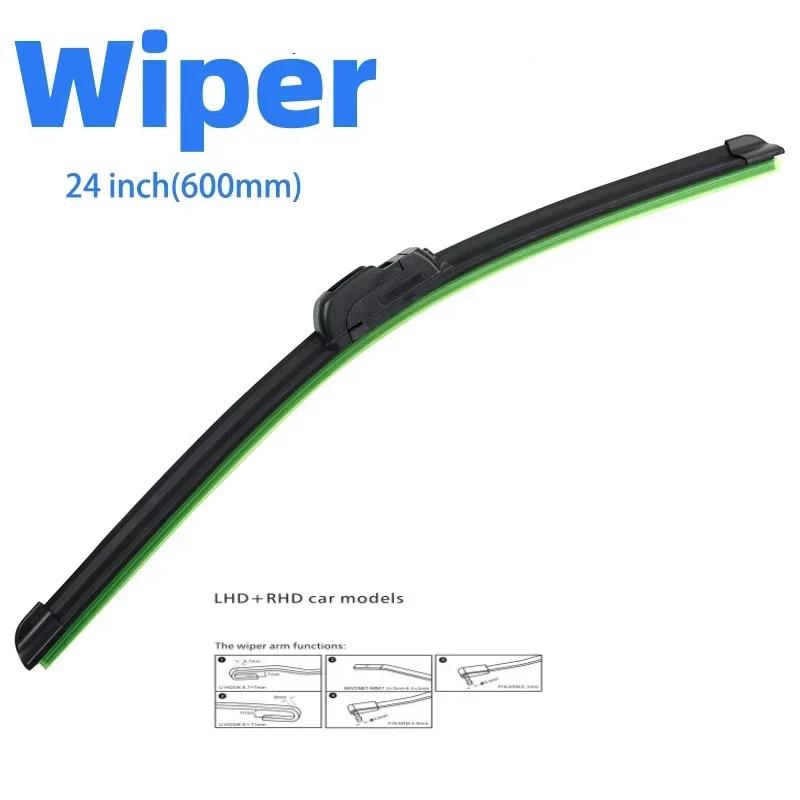 1/2PCS Car Wiper Mute Car Front Windshield Wiper Soft Double Rubber Strip Windshield Windscreen Wipers Accessory