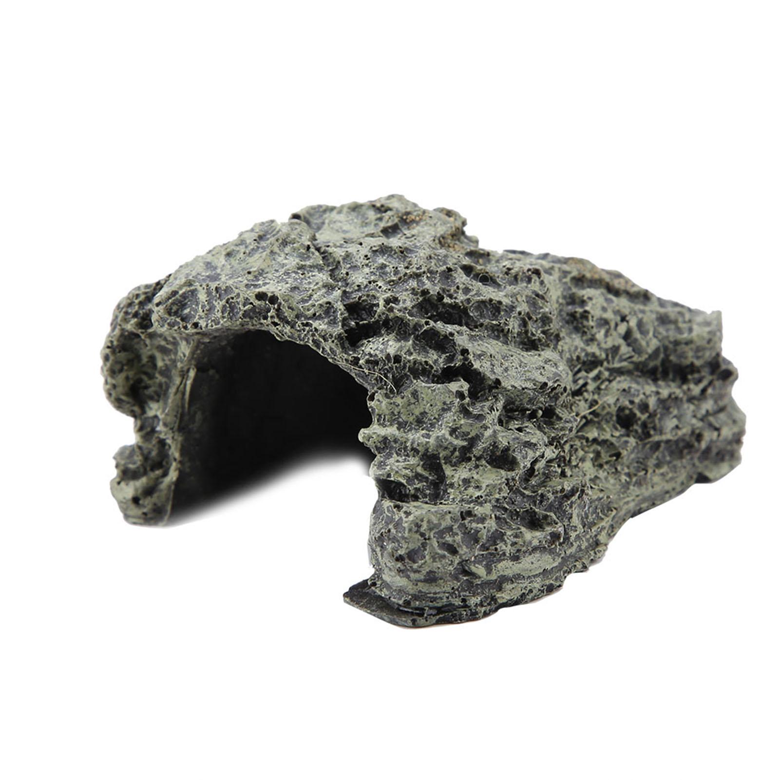 Fish Hiding Cave Aquarium Reptile Basking Hide Decoration Ornament(Small)