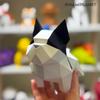ORIGAMIPLANET Bulldog 3D Origami Sada pro výrobu psí papírové sošky Snadná roztomilá 3D zvířátka Ruční výroba Domácí dekorace Umění Domácí dekorace Papírová řemesla Dárek
