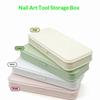 1Pcs Portable Manicure Cuticle Nipper Brush Organizer Case Nail Art Tool Storage Box Multifunctional Brush Travel Container