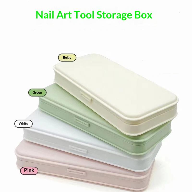 1Pcs Portable Manicure Cuticle Nipper Brush Organizer Case Nail Art Tool Storage Box Multifunctional Brush Travel Container