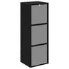 Sideboard with Drawers Black Oak Effect 35 x 32 x 99.5 cm