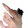 French Light Luxury Retro Ring Wire Drawing Process Italian Medium And Ancient Style Wide And Narrow Version Couple Ring Opening Adjustable