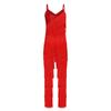 Women’s Ballroom Latin Bodysuit S-XXL Shiny Sequin Tiered Fringe Cami Jumpsuit Long Pants Unitard for Salsa Cha-Cha Tango Performance
