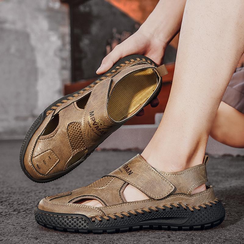 Summer Outdoor Men's Sandals Non-slip Men's Casual Sneakers Comfortable Beach Sandals Plus Size Men's Breathable Wading Sandals
