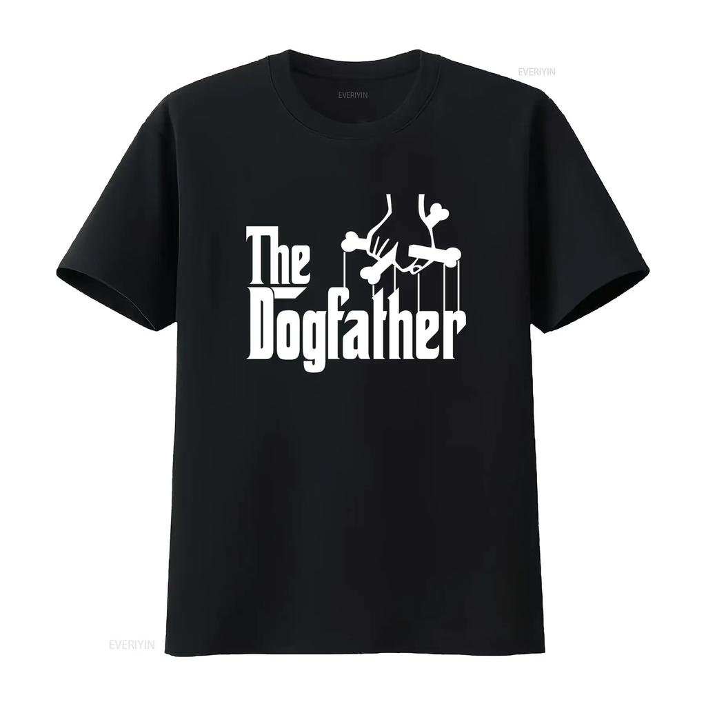 Funny Family The Dog Father Joke Mens T Shirt Unique Puppet Themed Design for Lovers Vintage Washed Versatile Slightly