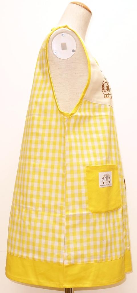 Anpanman Apron Length Width 55cm 02920-47 Yellow, 80cm,