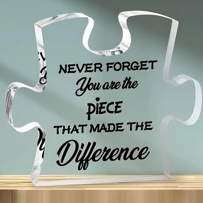1pc Acrylic Puzzle Mother's Day Gift Transparent Decoration Home Office Desktop Decoration