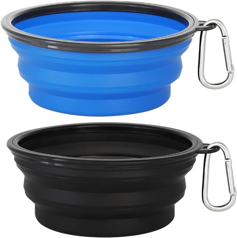 

350ml Macaron Color Pet Outing Portable Foldableing Bowl Dog Drinking Bowl Cat Food Rice Travel Bowl with Carabiner 350ML
