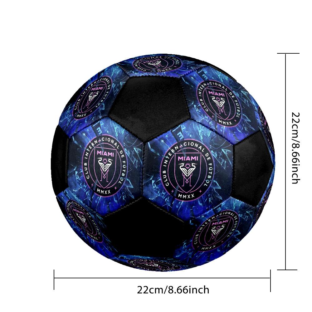 Inter Miami CF Soccer Ball Colorful All Ages Machine Stitched PVC Competition Ready Durable High-Bounce.SIZE5