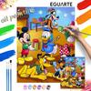 Digital Oil Painting Art Painting Kit Manual Diy Painting for Home Decorations Mickey Mouse Goofy Donald Duck Christmas Gift