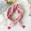 60x60cm Square Scarf Fringed Floral Kerchief Tassel Muffler Hair Bandana  Travelers