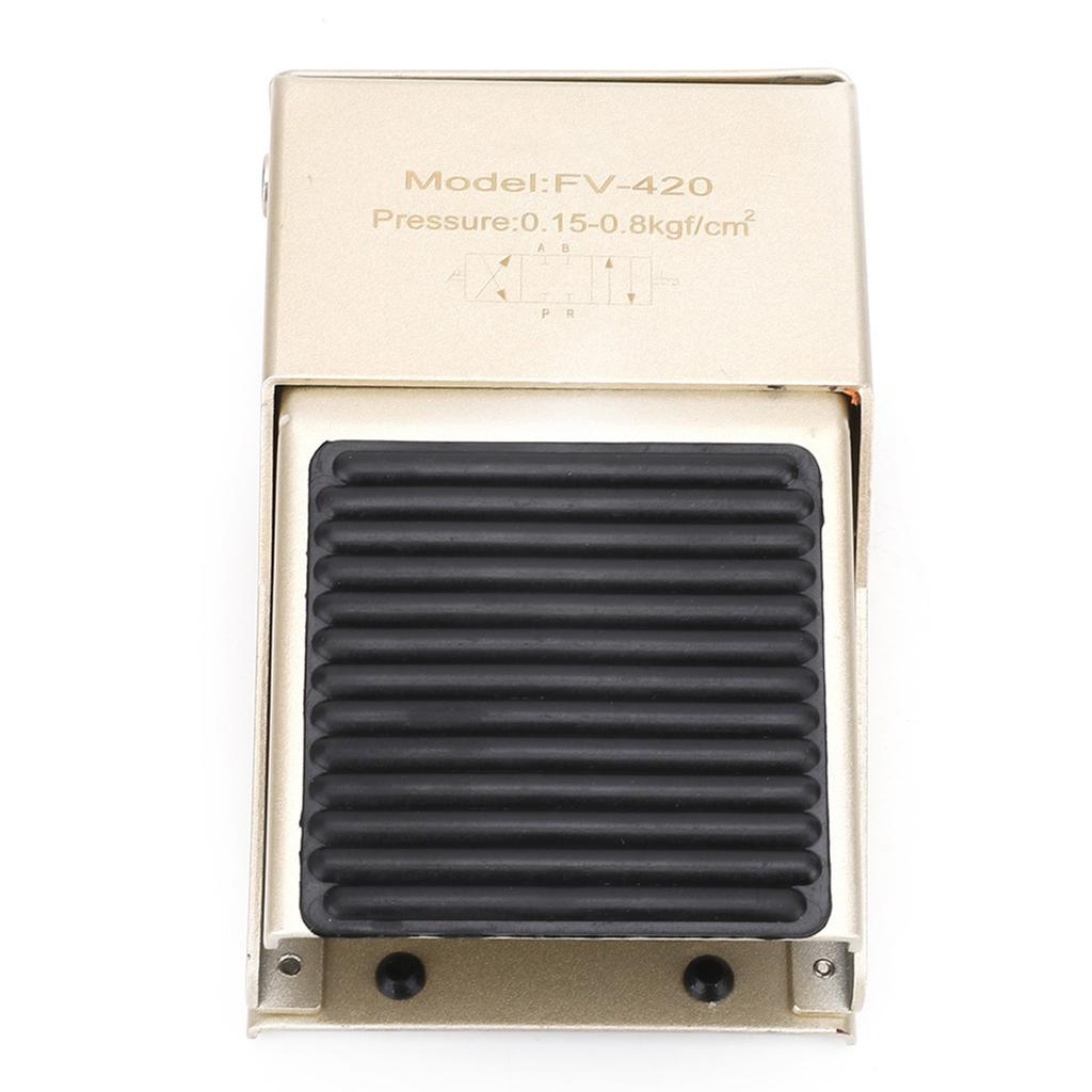 Pneumatic Foot Pedal Valve Aluminum Alloy 2-Position 4-Way FV420 0-0.8Mpa G1Celsius4in