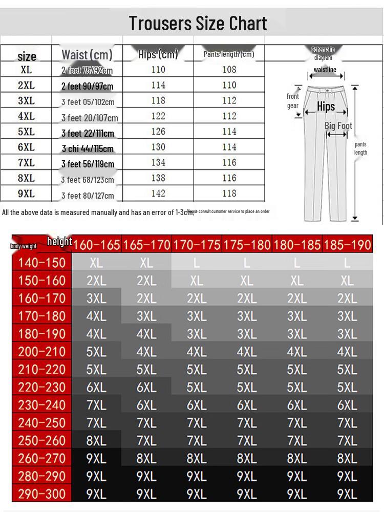 Men's Plus Size Business Casual Straight-Leg Trousers