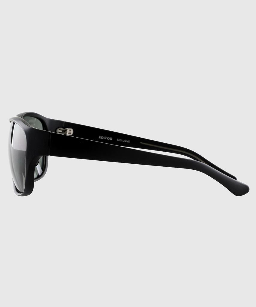 Tuditeo Vis Large Size Uv Protection Horn-Rimmed Running Sunglasses Nylon Lenses C3 Matte Black Green