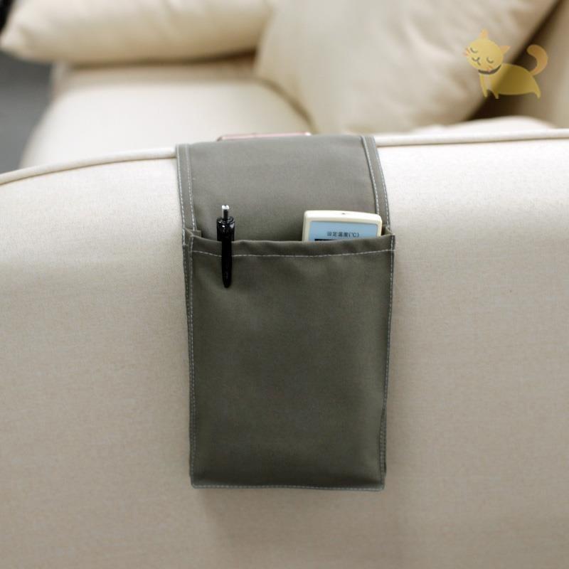 

Хлопок Льняной прикроватный мешок для хранения вещей, органайзер для кровати, стола, дивана, пульта дистанционного управления телевизором, подвесная сумка для хранения вещей, держатель для кровати с карманами серый