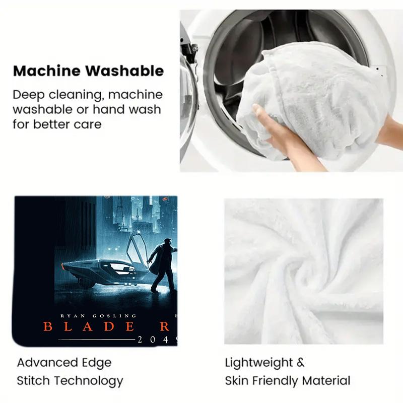 Blade Runner 2049 2D Flat Pattern Flannel Blanket High quality All Seasons Warmth and Comfort Perfect for Christmas Gifts.SMT0917261