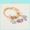 Bracelet Charm Alice au Pays des Merveilles en Alliage de Zinc avec Finition Plaqué Électro pour Homme et Femme