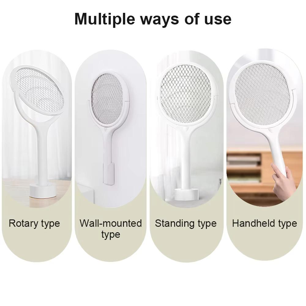 Rotatable Mosquito Killer Multi-function Angle Adjustable Bug Killer Electric Shock USB Charging Mosquito Bat