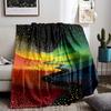 Colorful Abstract blanket with Rainbow Dotted Design for   blanket, suitable for use in the bedroom, living room, on the sofa