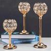 European Mini Crystal Candlestick: Creative Metal Ornament for Weddings and Candlelight Dinners