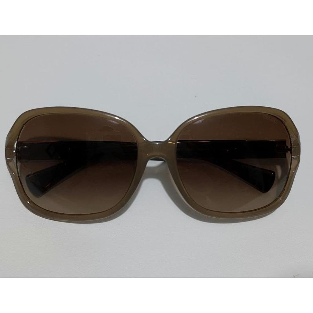 Used COACH brown round sunglasses