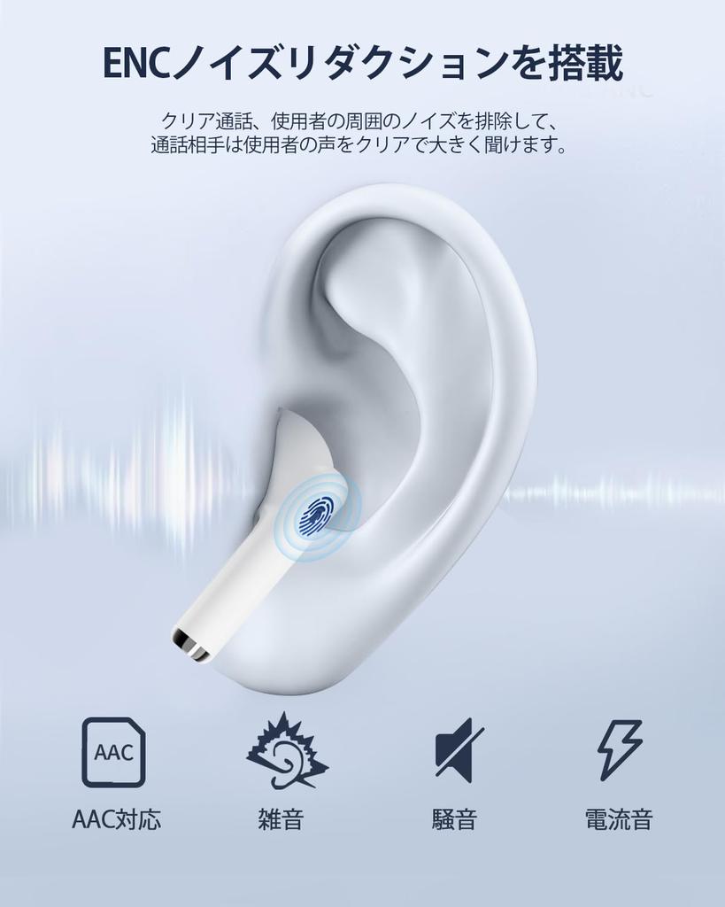 [2025 Upgraded Version] AOKIMI V12 Wireless Earbuds, Compact and Lightweight, Bluetooth Hi-Fi, Up to 36 Hours of Playtime, Cordless, ENC Noise Cancell
