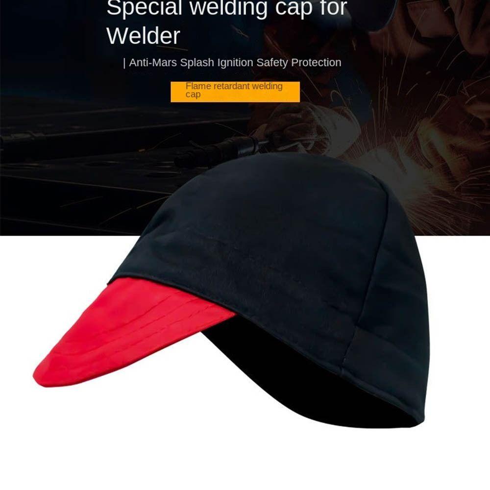 Safety Welding Cap Hat Adjustable Welding Protective Hat Washable Welder Work Cap  Workshop