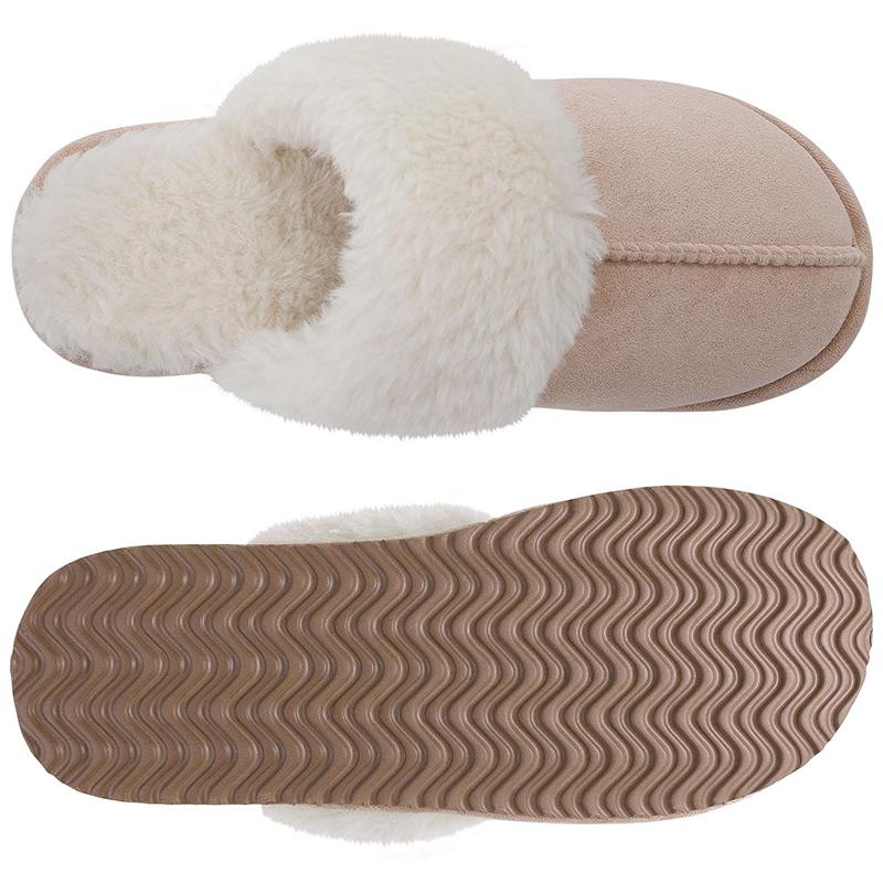 Fashion Kidmi Women's Slippers Soft Fluffy Fuzzy Slippers Ladies Winter House Slippers New Warm Shoes For Woman Comfortable Womens Shoes