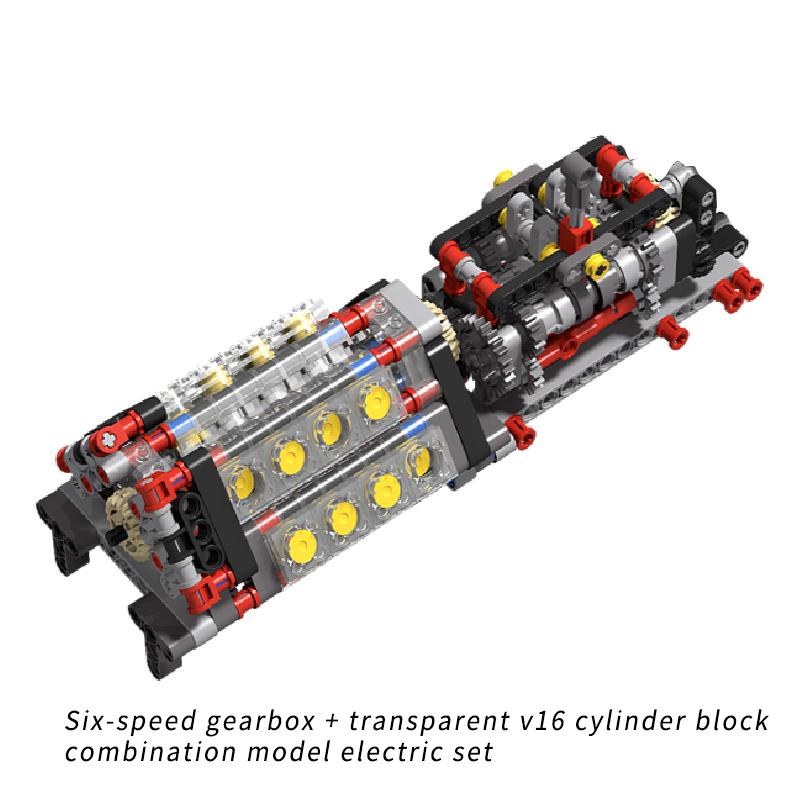 

MOC Креативні Електричні DIY Технічні Деталі Зібрані Будівельні Блоки Мотор Редуктор Задній хід Механічна Група Модель Двигуна Іграшка