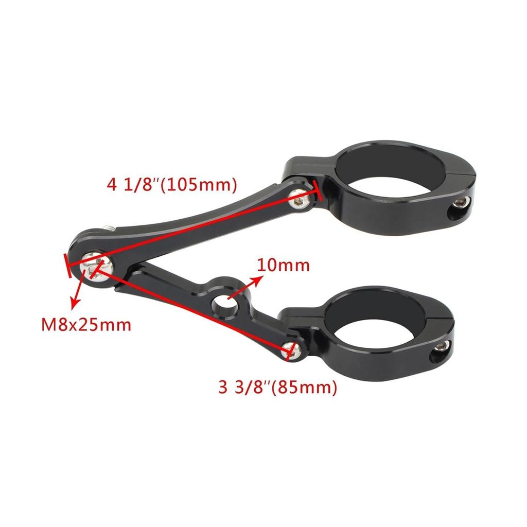 SHENGW 33mm-58mm Headlight Bracket Mount Clamp Fork Tube Light Holder 54mm 49mm 45mm 41mm 37mm Motorcycle (54-58mm)