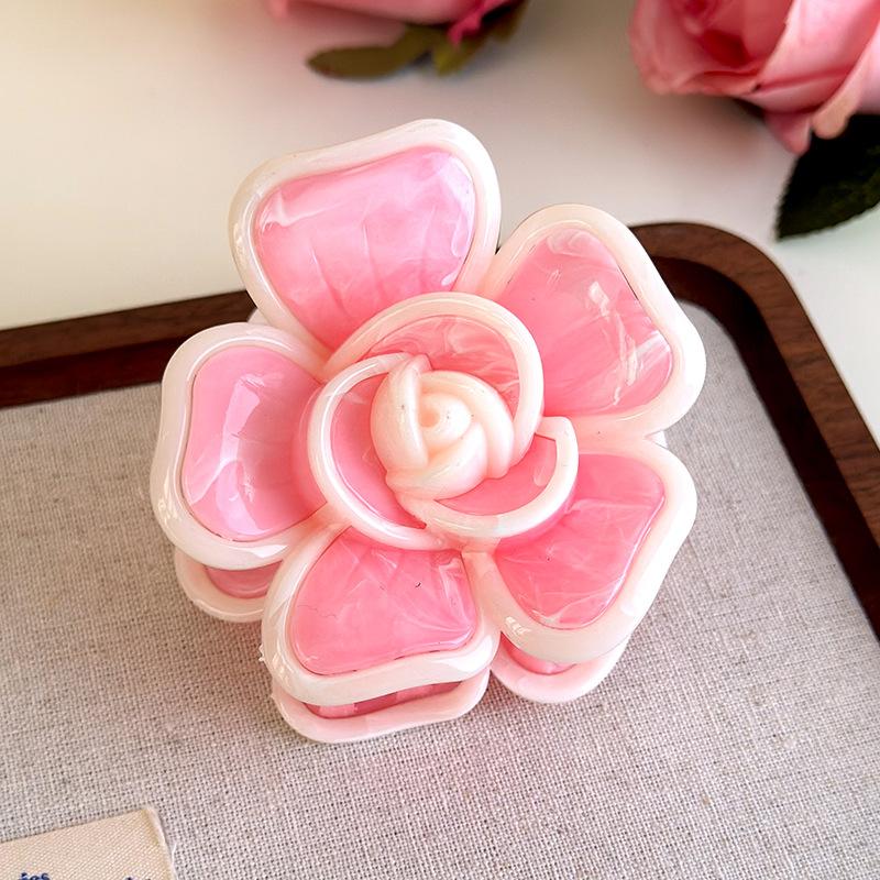 Flower Hair Clip French Style Elegant Women Flower Hair Claw Clip Hairpin Grab Clip Barrettes Headwear Hairgrip Hair Accessories