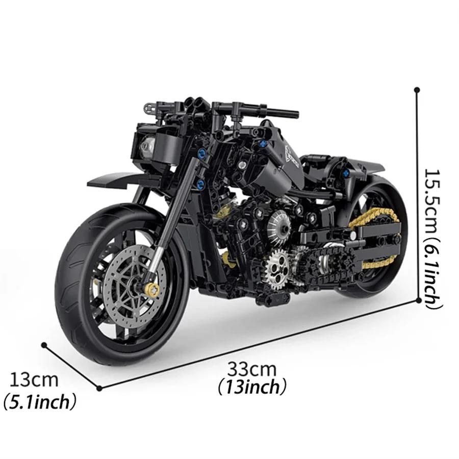 NEW Technical Motorcycle Assemble Model Duke Harleys Motorbike Racing Car Building Blocks Bricks Toys Christmas birthday gifts