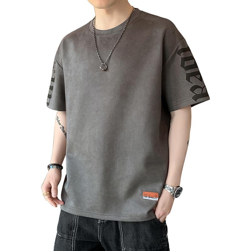 Camiseta Masculina de Manga Curta Verão Lazer Esportes Algodão