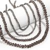 1 Strand 4/6/8mm Faceted Crystal Beads Dark Grey Rondelle Loose Spacer Glass Beads For Jewelry Making DIY Bracelets Necklace