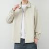 Men's Solid Color Lapel Jacket Couple's Casual Sports Long Sleeved Coat