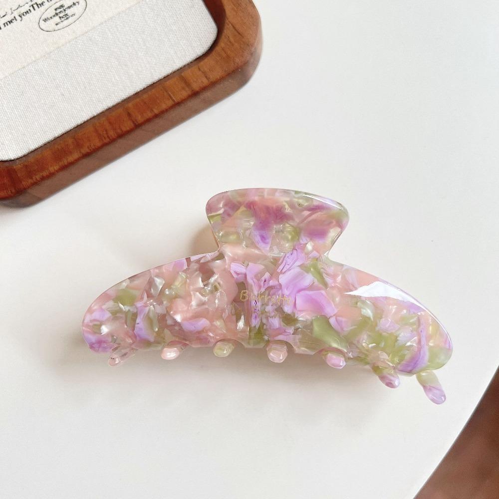 Acetic Acid Acetate Hair Claw Fresh Flower Hair Claw Fashion Irregular Pattern Shark Clip  Travel